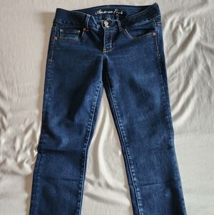 American Eagle Artist Crop Deep Blue Women's Skinny Jeans